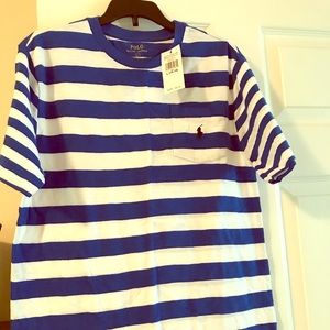 New Never Worn Boys Striped Polo RL T-Shirt